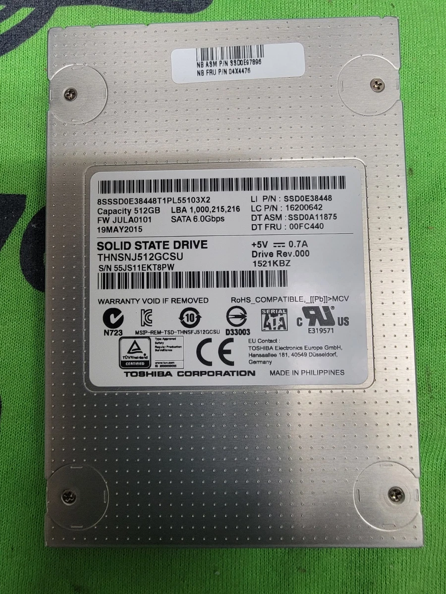 Toshiba 512 GB Solid State Drives for sale | eBay