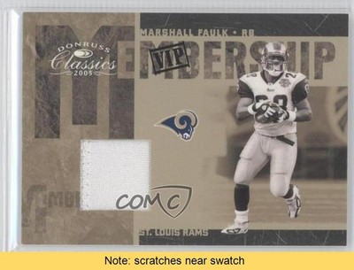 2005 Donruss Classics Membership VIP Jerseys 38/150 Marshall Faulk HOF READ 3b9