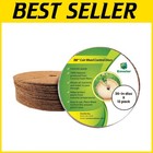 12-Piece 36-Inch Coconut Mulch Rings - Natural Tree Protector and Weed Barrier