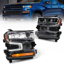 Full LED Headlight Assembly for Chevy Silverado 1500 2019 2020 2021 2022 Pickup