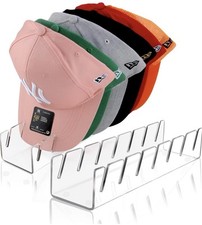 Hat Stand for Baseball Caps, 2 Pack No Install Acrylic Hat Organizer for 14 Base