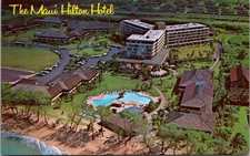 Maui Hilton Hotel Kaanapali Beach Lahaina Hawaii Aerial Mike Roberts Postcard