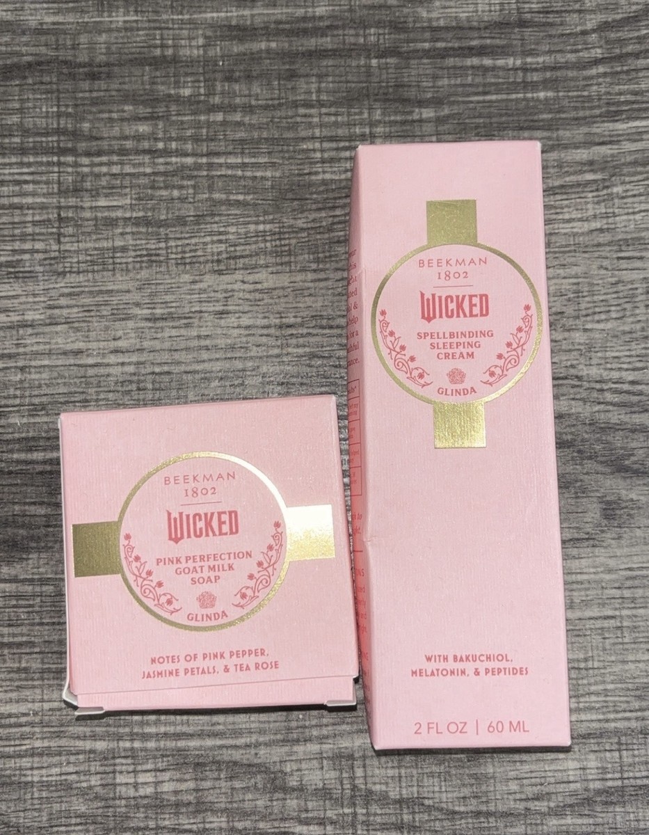 Beekman 1802 Wicked Goat Milk Soap Set Pink Green Jasmine Rose
