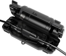 Outdoor Extension Cord Safety Cover Black Weatherproof Electrical Box for