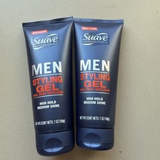 2 Pack Suave Men Styling Gel High Hold Medium Shine 7oz NEW Fast Ship