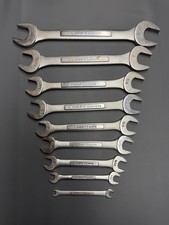 Vintage Craftsman Open End Wrench 9pc Sae 14-1 18 -v- Series Usa - W1-12