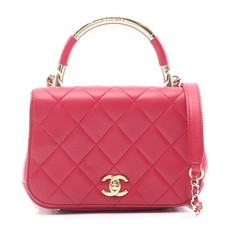 Chanel Red Lambskin Shoulder Bag