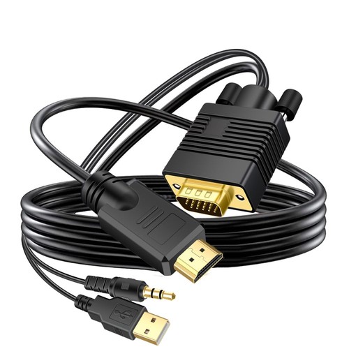 VGA (Sources) to HDMI(Display) Cable 20ft with Audio,Well Witch Computer/Proj... - Picture 2 of 6