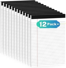 12 Pack Legal Pads 8.5 x 11 Basic Note Pads 8.5 x 11 - Premium Quality 21lb Pape