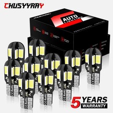 10X T10 194 168 W5W 2825 Super White LED License Plate Interior Light Bulb 6000K