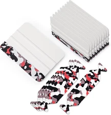 Vinyl Wrap Squeegee 10PCS Plastic Felt Edge Application Tool with 5PCS Felt Fabr
