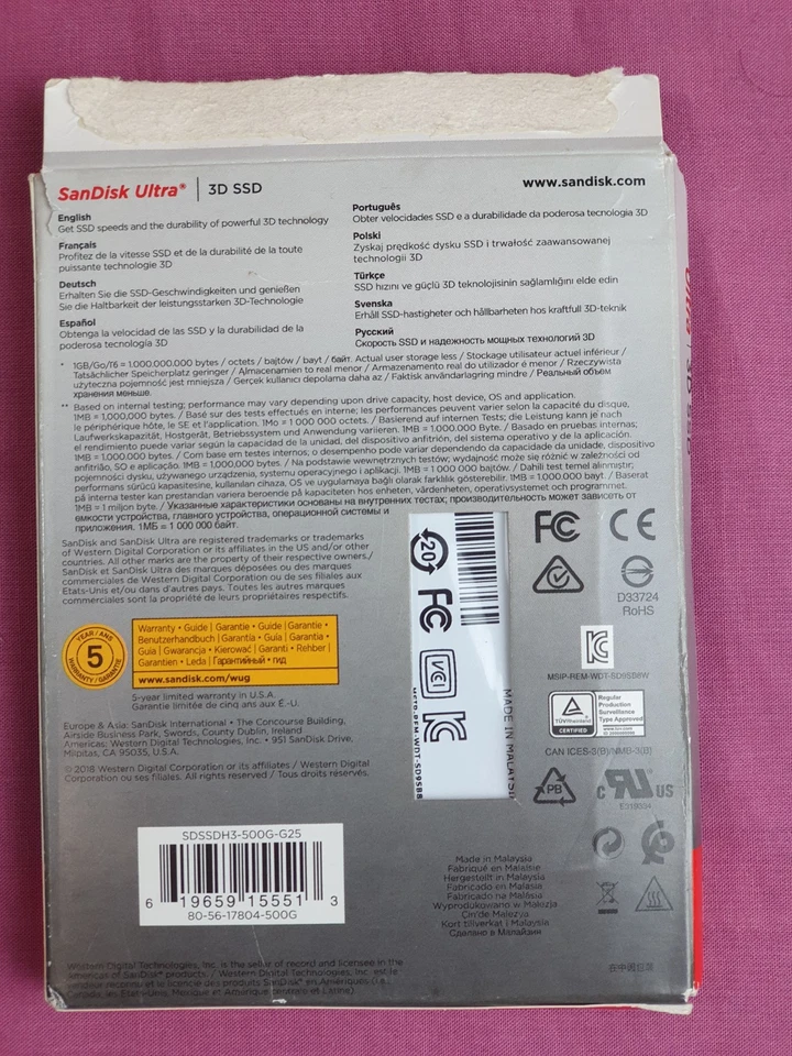 SanDisk Ultra 2.5" 512Gb SSD Solid State Drive - Image 2 of 4