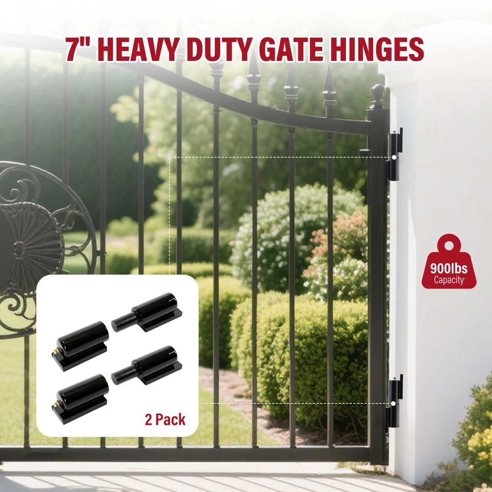 Bisagra de barril de 7" | Par de soldadura de alta resistencia en puertas metálicas | Paquete de 4 Foto 3 de 4