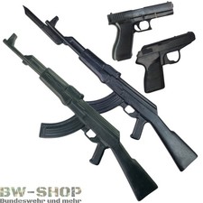 NATO ÜBUNGSWAFFE AUS GUMMI TRAININGSWAFFE BW ARMY PISTOLE GLOCK 17 GEWEHR AK-47