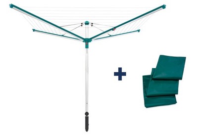 Leifheit Wäscheschirm Linomatic 500 Deluxe Cover Wäschespinne draußen trocknen