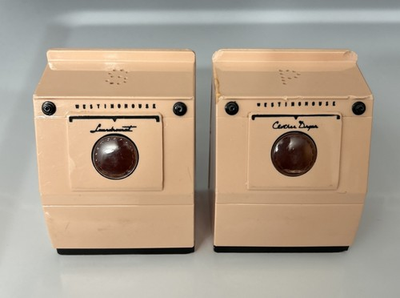 #ad Vintage Westinghouse Washer And Dryer Salt And Pepper Shaker Set $19.98