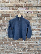 Vintage Polo Ralph Lauren Kids Youth Quarter Zip Heather Gray Size Small