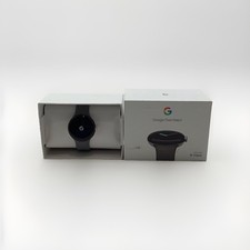 Google Pixel Watch Polished Silver Stainless Steel Case with Charcoal Band Wi-Fi