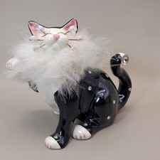 2004 Amy Lacombe WhimsiClay Cat Cha Cha Willitts Design 86150 Rhinestones 5"