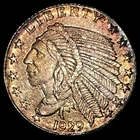 TONED 1/10 Oz Silver Troy Indian Head Design Golden State Mint .999 Silver Round