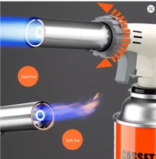 Portable Metal Flame Gun Butane Burner High Temp Welding Gas Torch Lighter