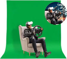 10X12Ft Large Green Screen Backdrop for Photography, Chromakey Green Screen