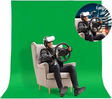 10X12Ft Large Green Screen Backdrop for Photography, Chromakey Green Screen