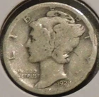Silver Dime - Mercury - 1928 (Rough area on obv rim.) [22]