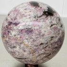 Natural Red Tourmaline Quartz Crystal Stone Sphere Ball Healing 4020G — photo 4