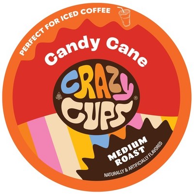 22 PCS Candy Cane Flavored Coffee Pods Medium Roast for Keurig K Cup Brewers