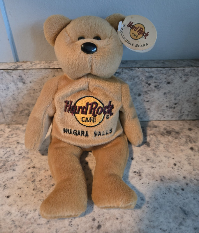 Hard Rock Cafe Niagara Falls Collectible Beige Plush Bear Teddy w/ Tag