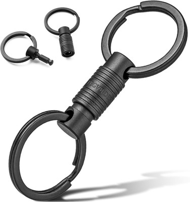 Titanium Quick Release Keychain, Rotatable Pull Apart Key Chain, Detachable Key
