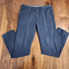 Stile Benetton Women’s 100% Cotton Slim Navy Blue Pants Italian Sz 46 (Sz 10 US)