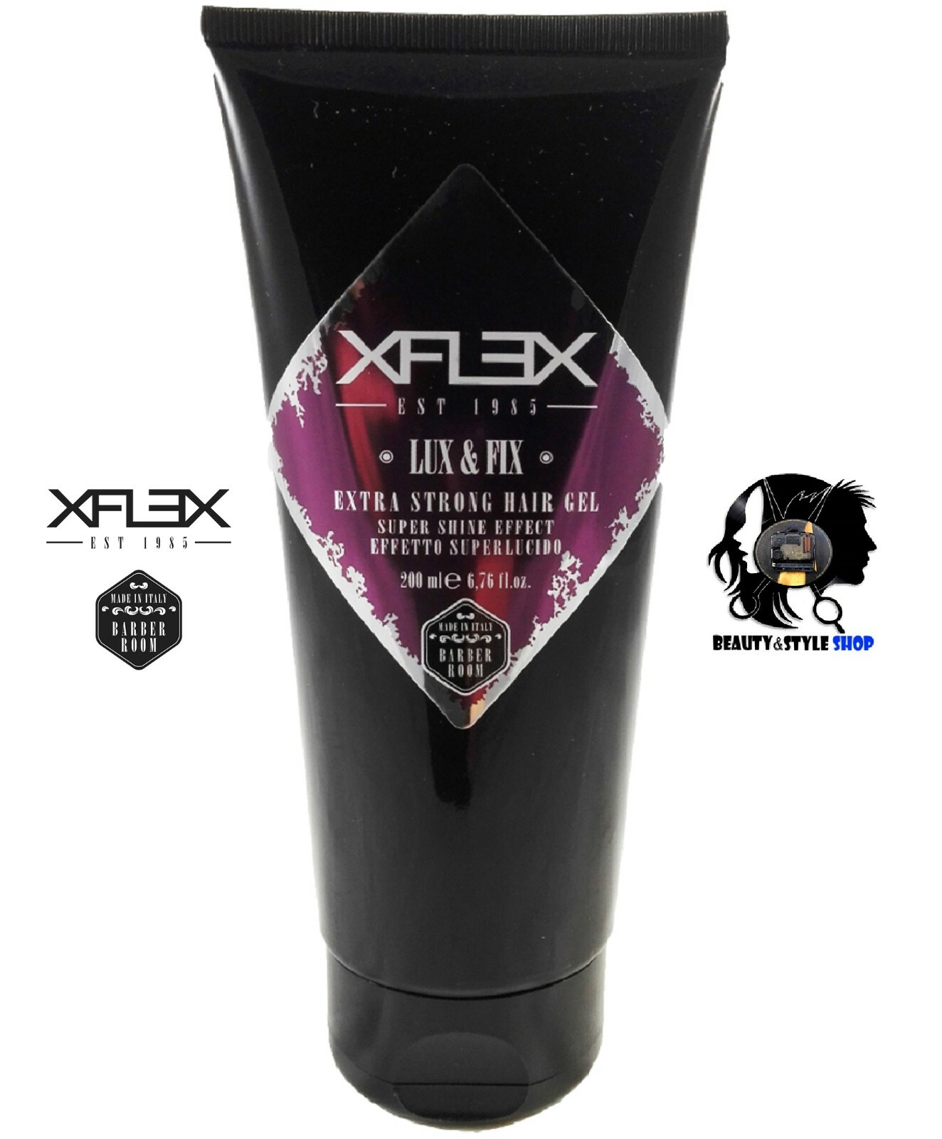 XFLEX Lux & Fix Gel 200ml Professionale - Tenuta Extra Forte e Lucido