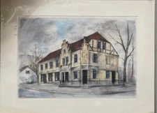 Franz Ehmke *1928 -2018 Pastel Berlin Pankow Niederschönhausen Amtshaus