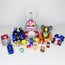 PAW PATROL Fire Truck Boat Puppy Dog Figures  Vehicles Lot of 19
