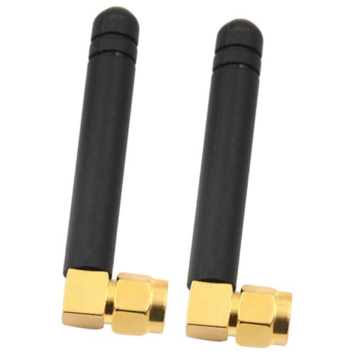 2 pezzi 433 MHz ad angolo retto a forma di L colla stick antenna connettore ad