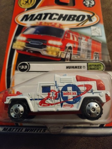 Vintage Matchbox 50 Years #33 Hummer Ultimate Rescue Series Medic Mattel 2001 - Picture 2 of 5