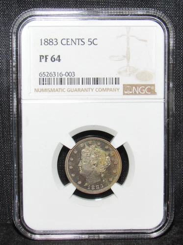 1883 with CENTS Liberty Nickel NGC PF 64