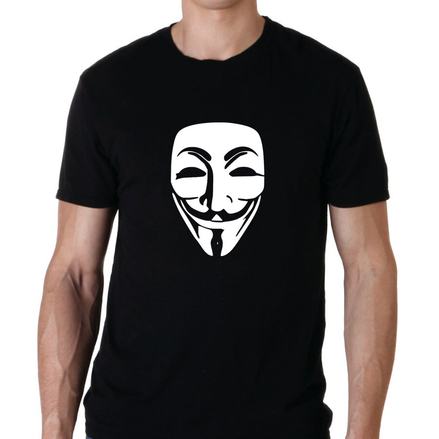 T-shirt Anonymous Hackeur Noir en maille respirante pour éviter la chaleur devant les écrans