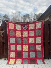 Sweet Cottage Quilt Farmhouse Cabin Floral Quilt 1930s/40s Comfy Cuteness 85x72