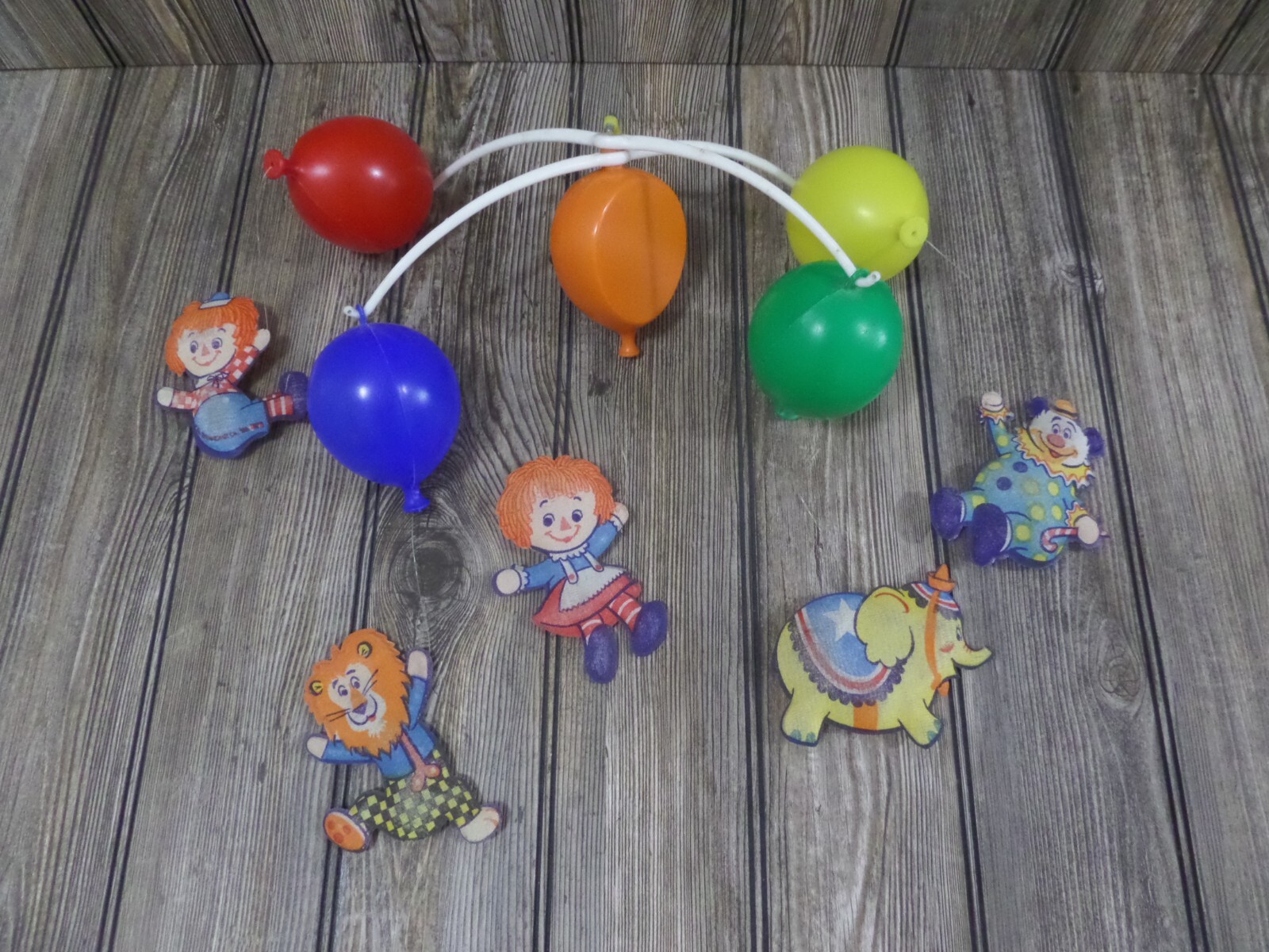 Vintage Raggedy Ann and Andy Nursery Musical Mobile Baby Crib