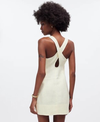 Madewell Cross-Back A-Line Mini Dress in Linen Size 16 NWT | eBay Madewell Cross-Back A-Line Mini Dress in Linen Size 16 NWT | eBay