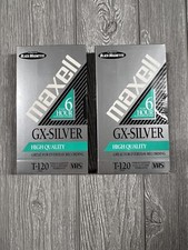 Maxell 214016 120 Minute Gx Silver Video Tape BRAND NEW SEALED Lot of 2