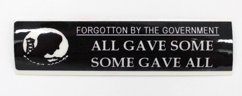 POW MIA Forgotten by Government Motorcycle Helmet Sticker Biker Helmet Decal 3.5 - Picture 2 of 4