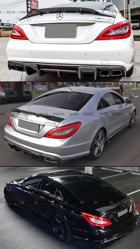 FOR 12-17 MERCEDES W218 CLS63 CLS500 CLS550 RT STYLE CARBON FIBER TRUNK SPOILER - Image 4 of 4