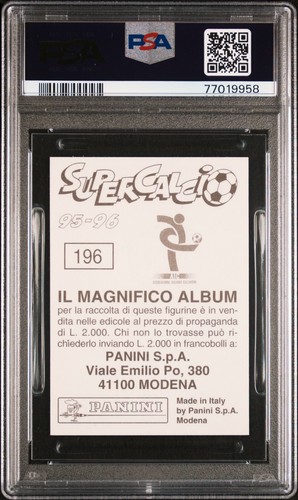 1995 PANINI SUPERCALCIO STICKERS 196 RONALDO psa 6 - Picture 2 of 2