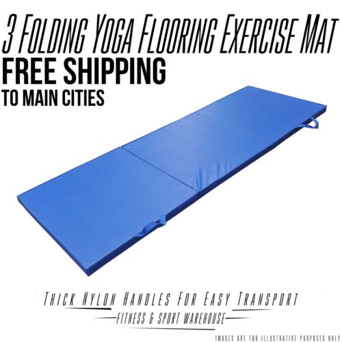Folding Exercise Floor Mat Dance Yoga Gymnastics Training Home Judo Pilates Gym - Picture 2 of 11