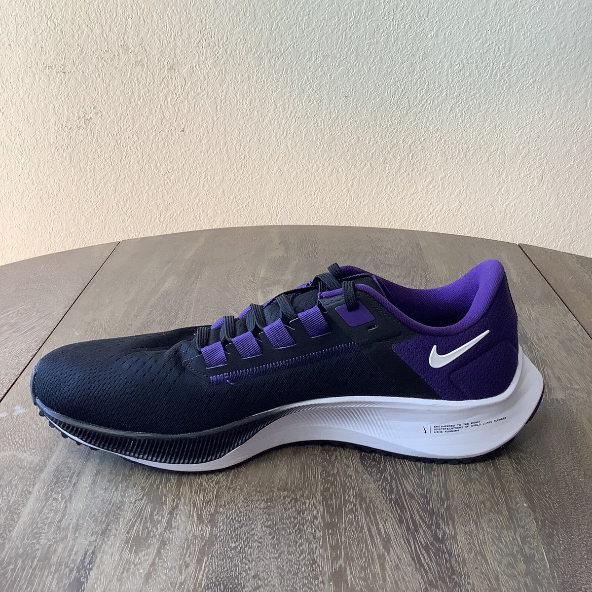 Nike TCU Horned Frogs Air Zoom Pegasus 38 Running Shoe Black DJ0855-001 Size 10 Nike Air Zoom Pegasus 38 TCU Horned Frogs Mens Size 11  main image 3