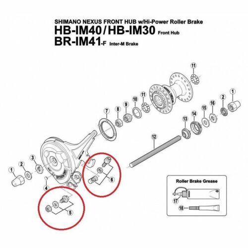 Shimano Nexus Einstellbolzen Bremskabel für BR-IM41-F BR-IM40 BR-IM30 (355) - Bild 2 von 6